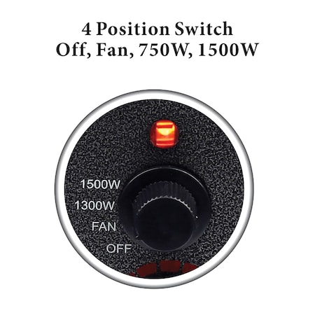 Optimus 3-Speed 1,300-Watt/1,500-Watt Portable Utility Heater with Thermostat H-3013
